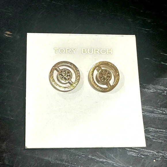 Tory Burch Split Circle Stud Earrings - Picture 1 of 3